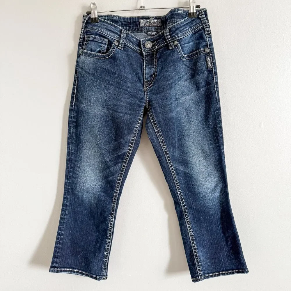 Silver Aiko Kick Flare Dark Wash Jeans Size 30